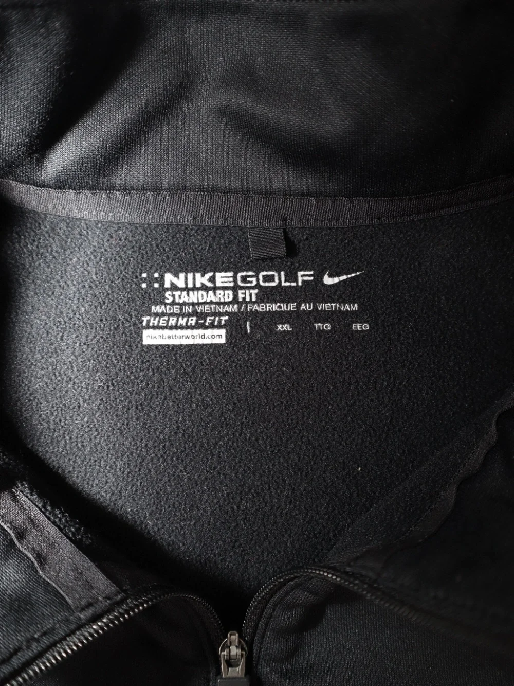 Nike Black Performance Quarter-Zip Pullover with White Chest Stripe
